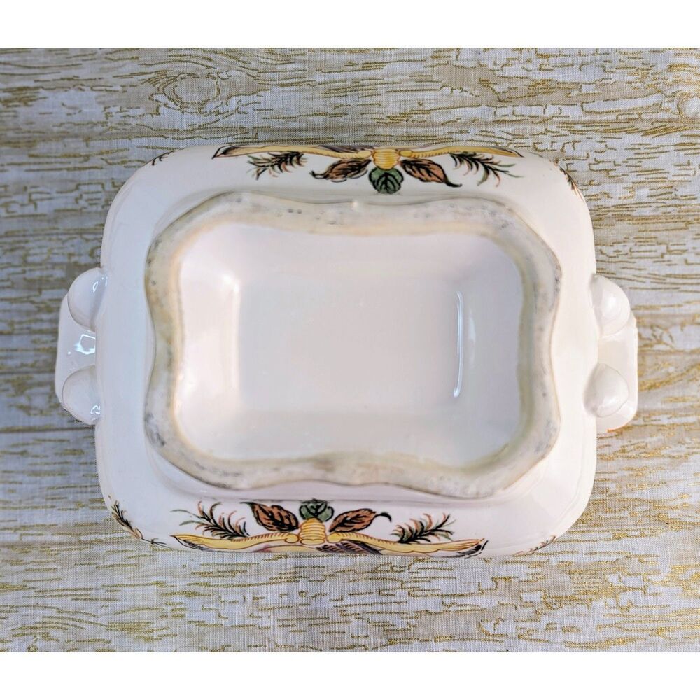 Italian Ceramic Tureen, platter, ladle, lid (4 pc) handpainted Vintage (chip) - Picture 8 of 10